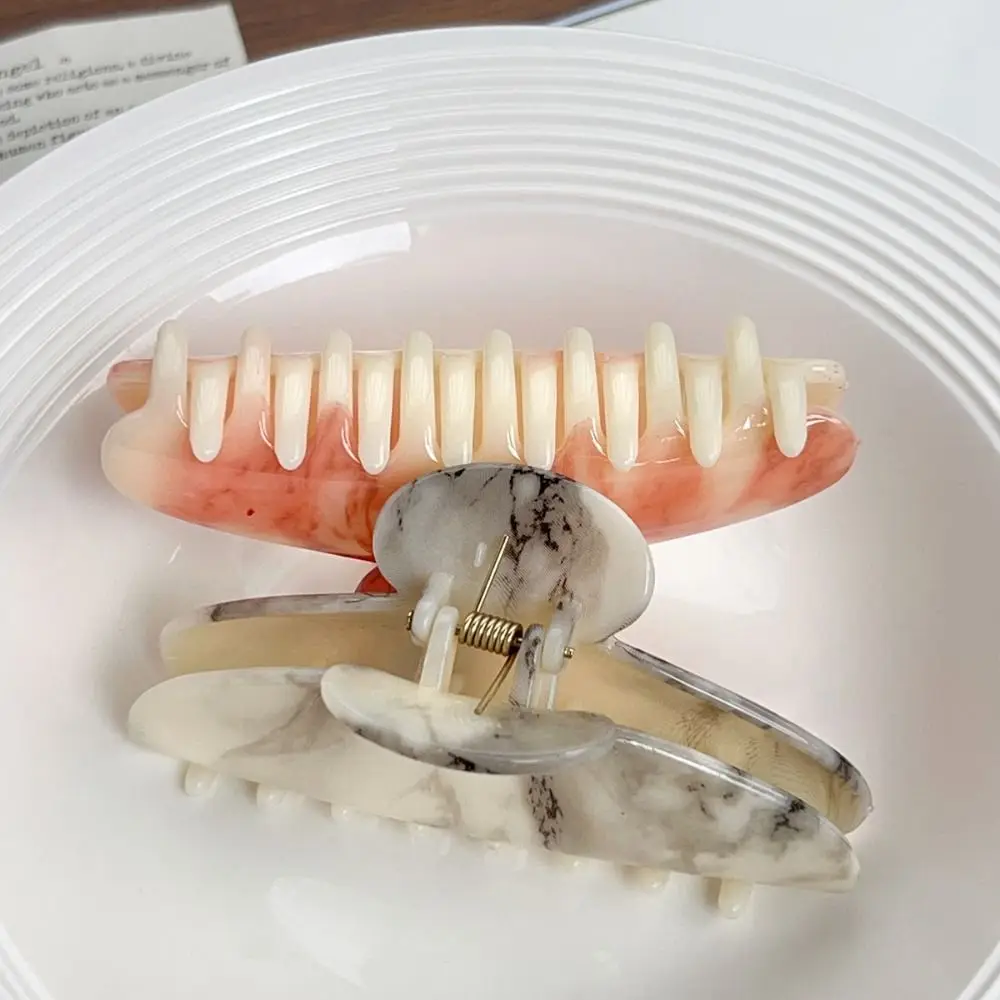 

Solid Color Ink Painting Pattern Hair Claw Hair Clip Hairpin New Chinese Style Shark Clip Headwear Shark Clip Ponytail Barrettes