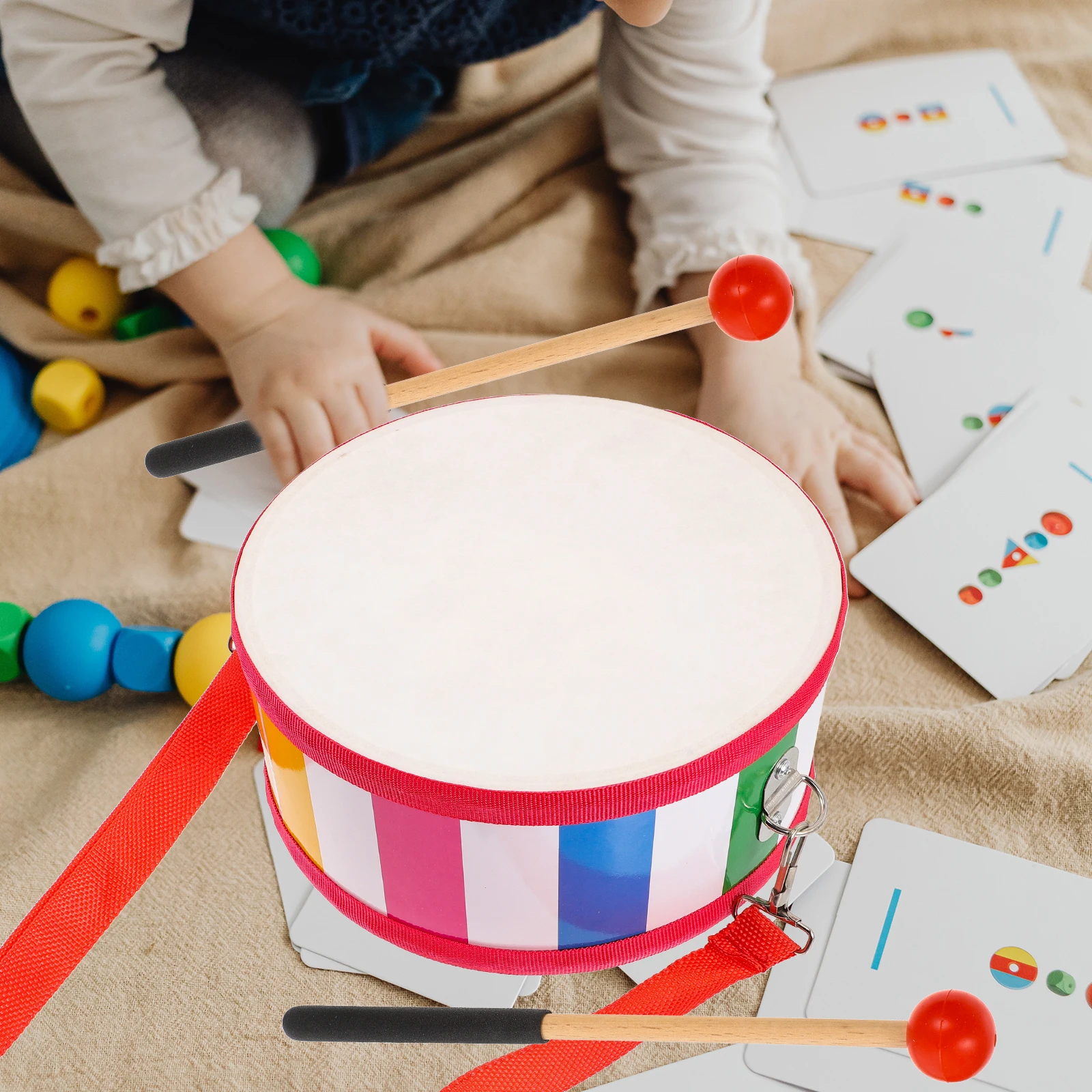 

2 Pairs Marimba Mallet Drum Stick Percussion Sticks Portable Drumstick Rubber Music Drumsticks Tongue Mallets Baby