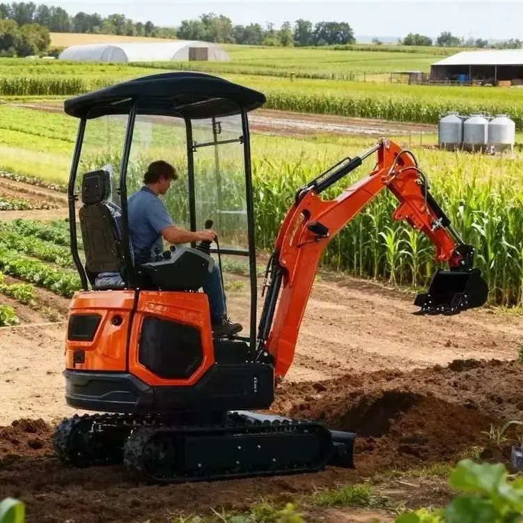 Factory price: China small hydraulic crawler excavator, mini excavator, 1.8-ton small excavator, customized product
