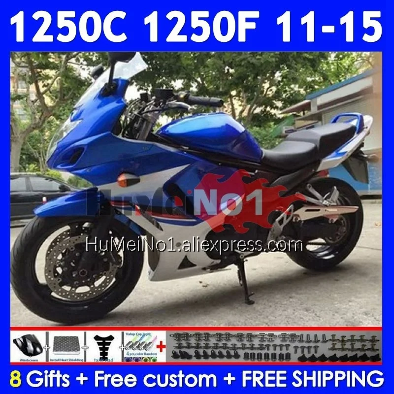 Factory Blue Kit For SUZUKI Bandit GSX1250F GSXF 1250 11 12 13 14 15 124No.0 GSXF1250 GSX1250C 2011 2012 2013 2014 2015 Fairing