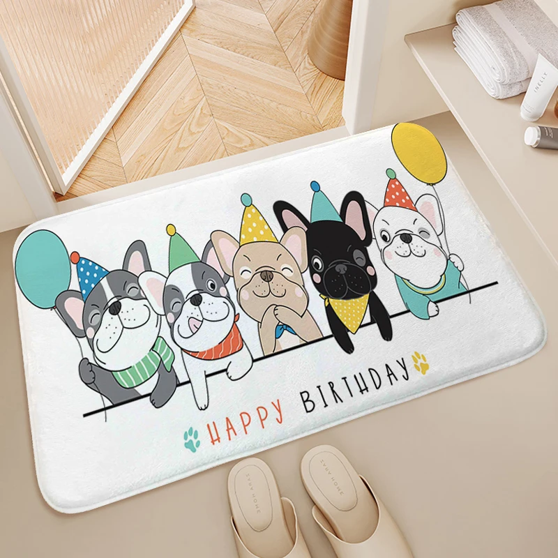 

Digital Print Cute Dog Door Mat for Bathroom Carpet for Bedroom Washable Non-slip Kitchen Living Room Rug Room Decorating Items