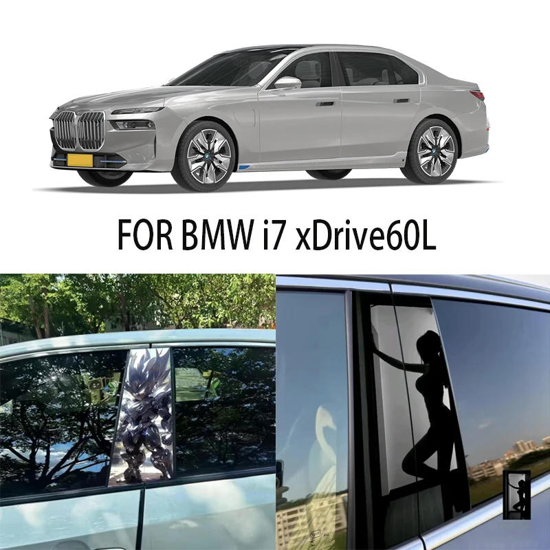 

Door Window Decoration Trims Pillar Posts Stickers Auto Styling For BMW i7 xDrive60L Car accessories