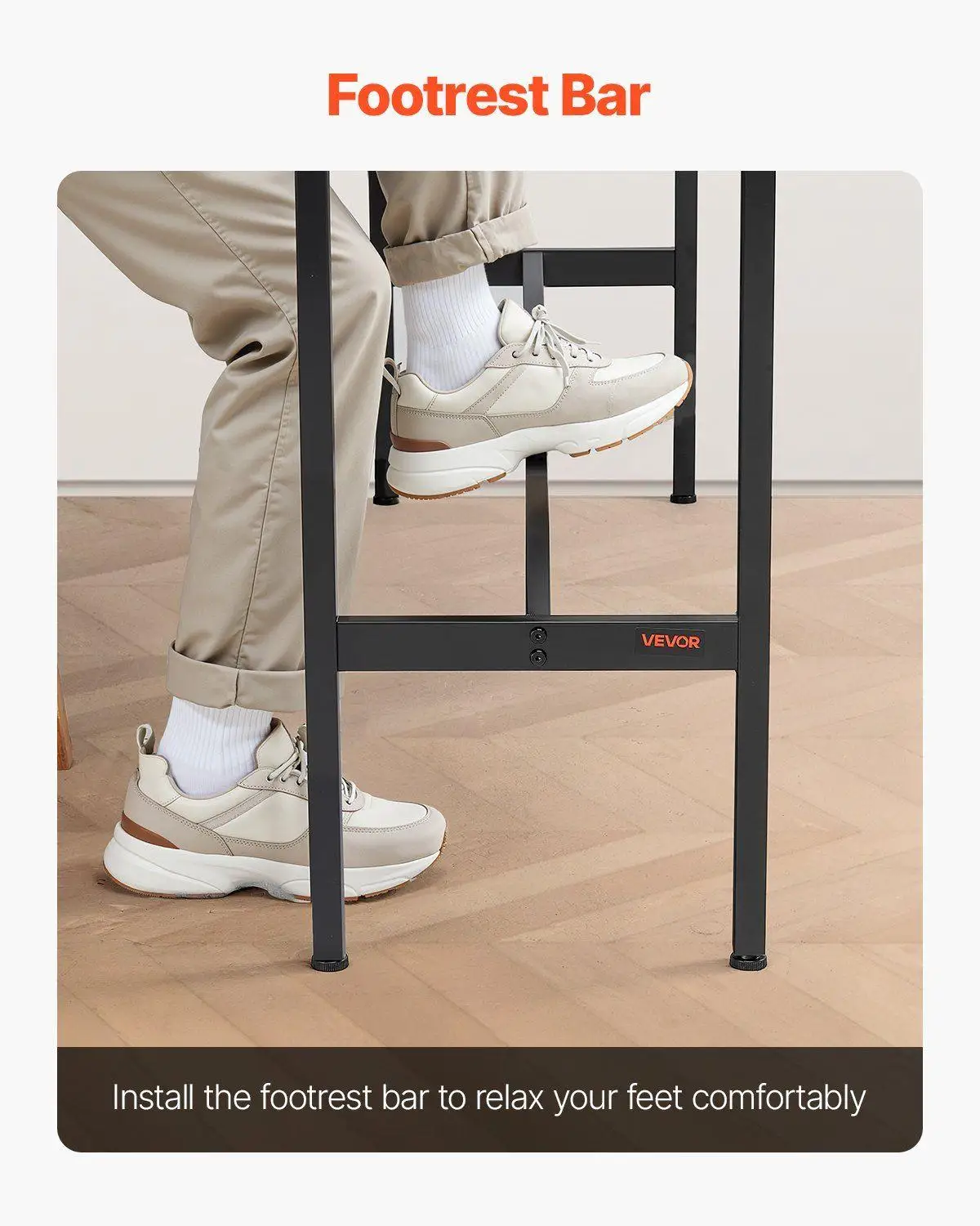 المعاصرة 39in طاولة عالية 55x15x39in حجم إطار قوي 220lb الحد التسوية قدم سهلة صيانة بار طاولة كوكتيل #6