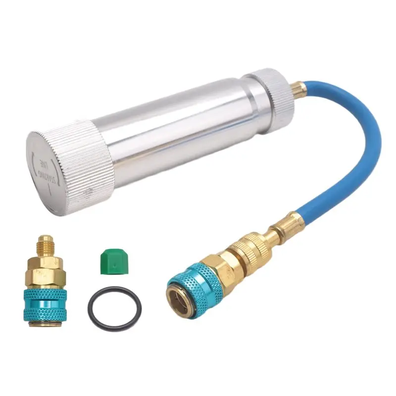 

ABXN-Car Accessories 2Oz Oil Injector Refrigerant Injector 1/4In SAE Connector 2Oz For R134A R410A R22 R12