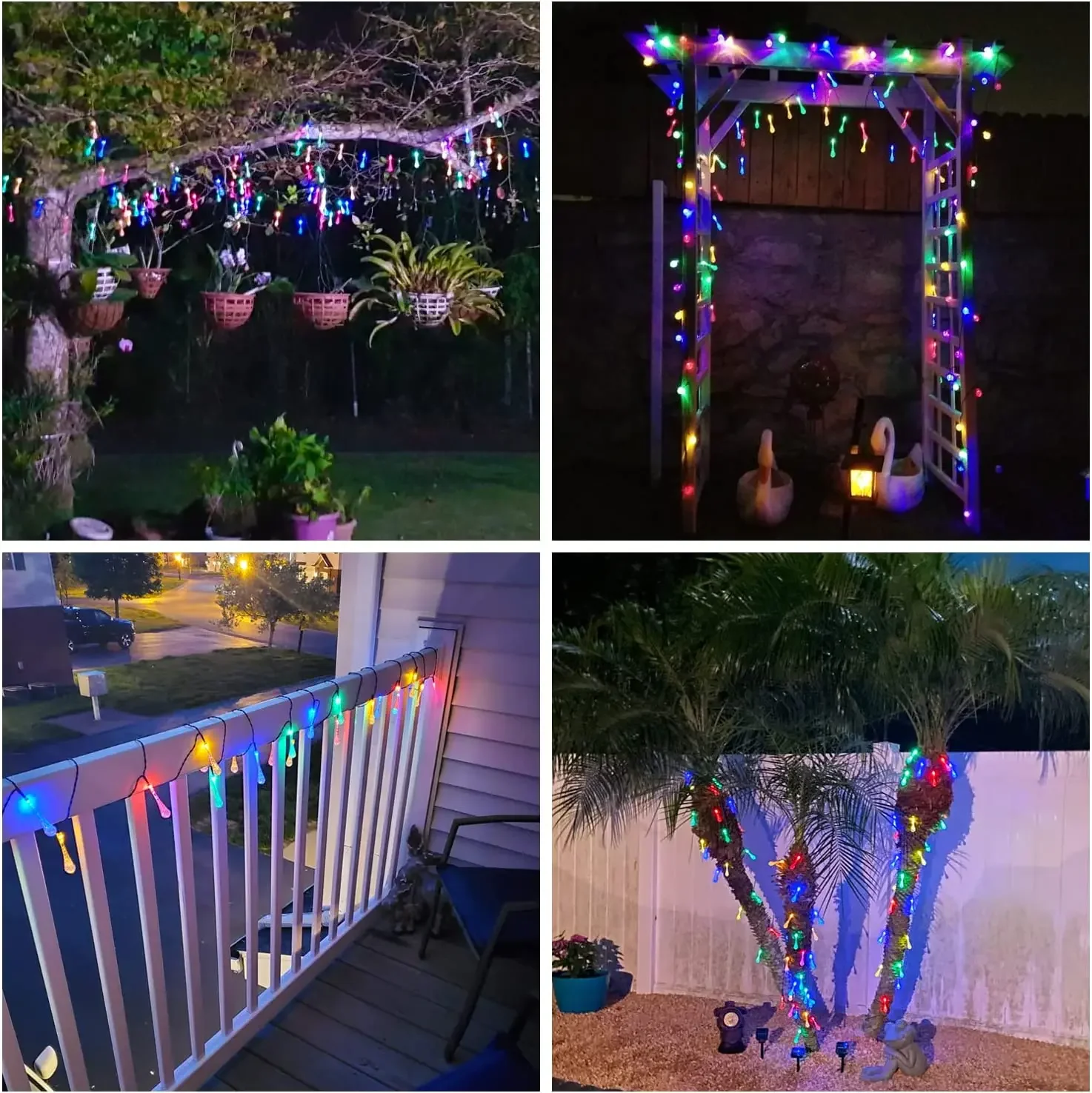 Outdoor Garden Decor Lighting Christmas IP65 8 Mode 20/50/100LEDS String Solar Holiday Lights For Garden Street Christmas Decor