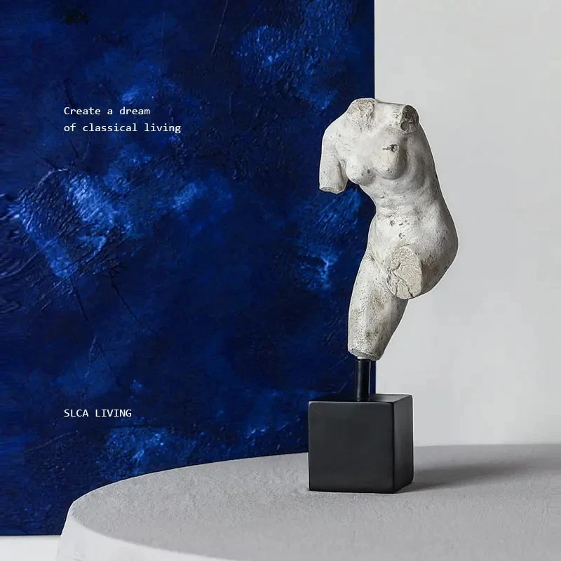 

Character Resin Crafts Desk Decoration Ornaments Broken Aesthetics Human Body Sculpture Imitation Plaster Retro Body Art Statue