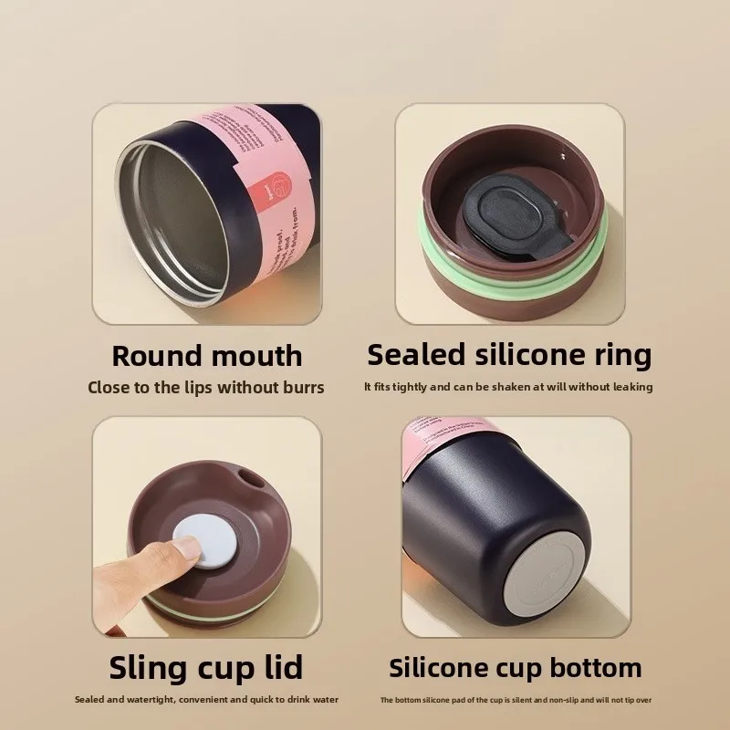 BPA الحرة 12/20 أوقية مكنسة من الفولاذ المقاوم للصدأ فنجان القهوة بسيط موضة القهوة بهلوان الرياضة في الهواء الطلق كوب محمول الأزواج أكواب
