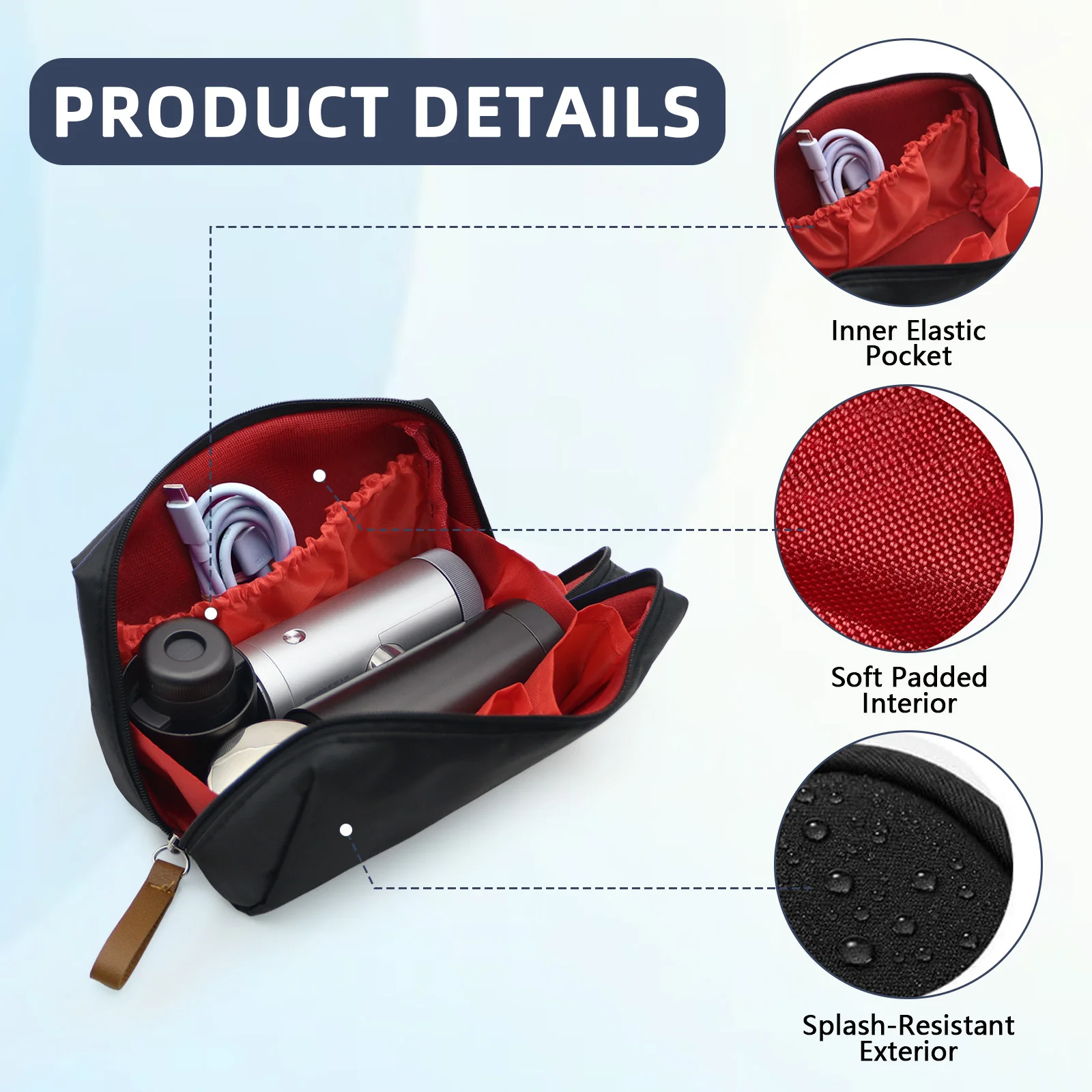Nylon Storage Bag For Shark ChillPill FA02X Cooling Fans Scratch Resistant Portable Protective Carrying Case Fan Organizer Pouch