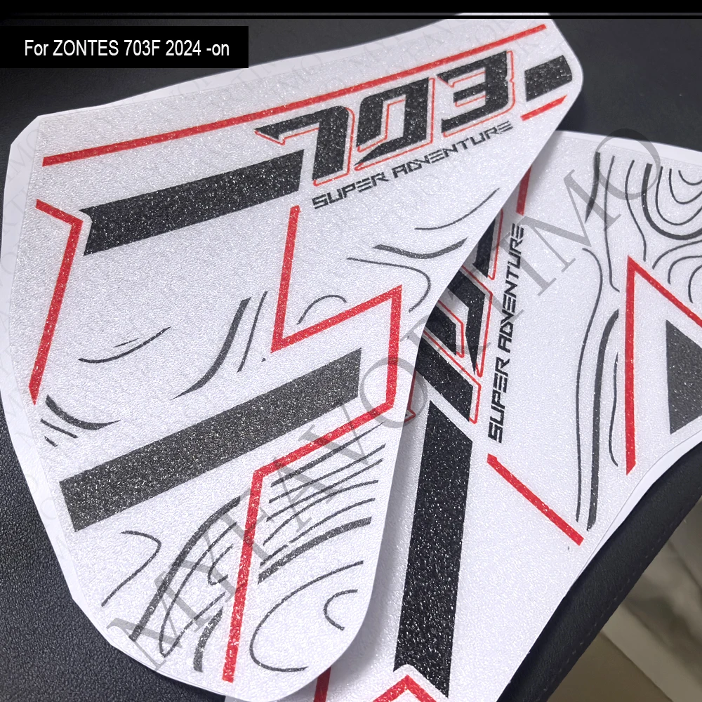 

2025 2026 For Zontes ZT703-F ZT-703F ZT 703F 703 F Adventure Bike Tank Pad Cap Grips Gas Fuel Knee Stickers Decals Protector