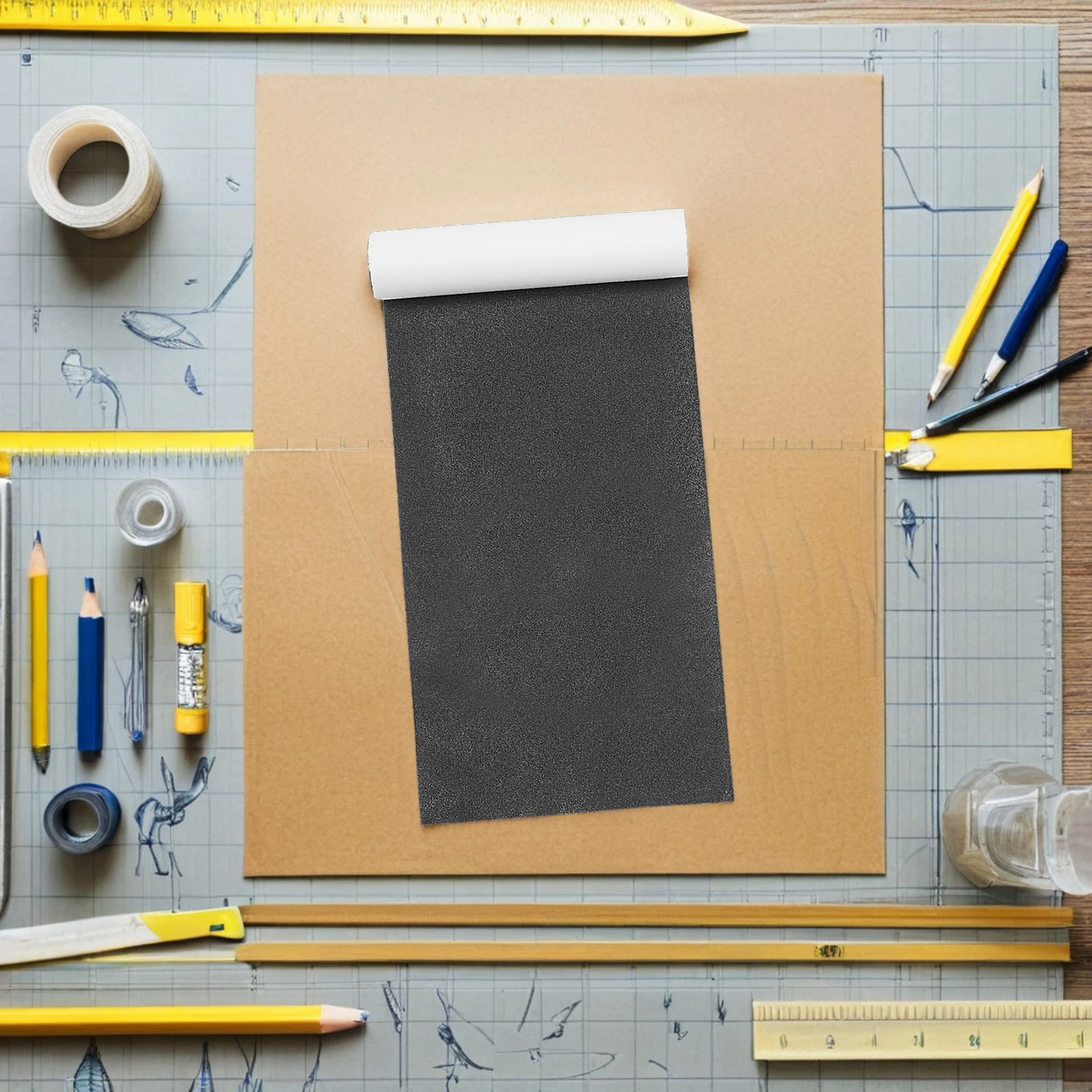 

Cuttable Skateboard Grip Tape Professional Sheet Delicate Sandpaper Anti-Slip Design Fine Material Easy Clean Skateboard Tape