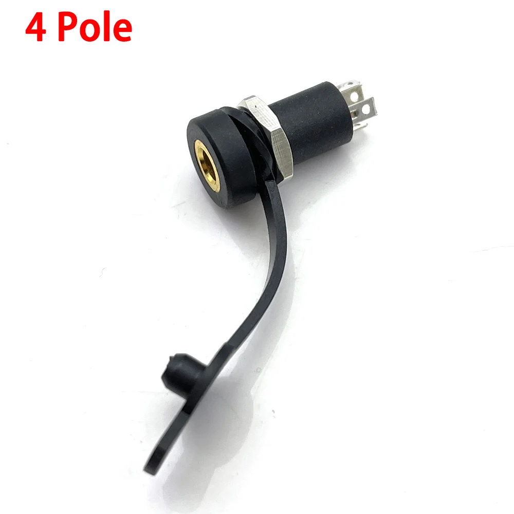 1set 3 Pole 4 Pole 3.5MM Audio Jack Socket Black Stereo Solder Panel Mount Gold With Nuts Waterproof plug female Connector