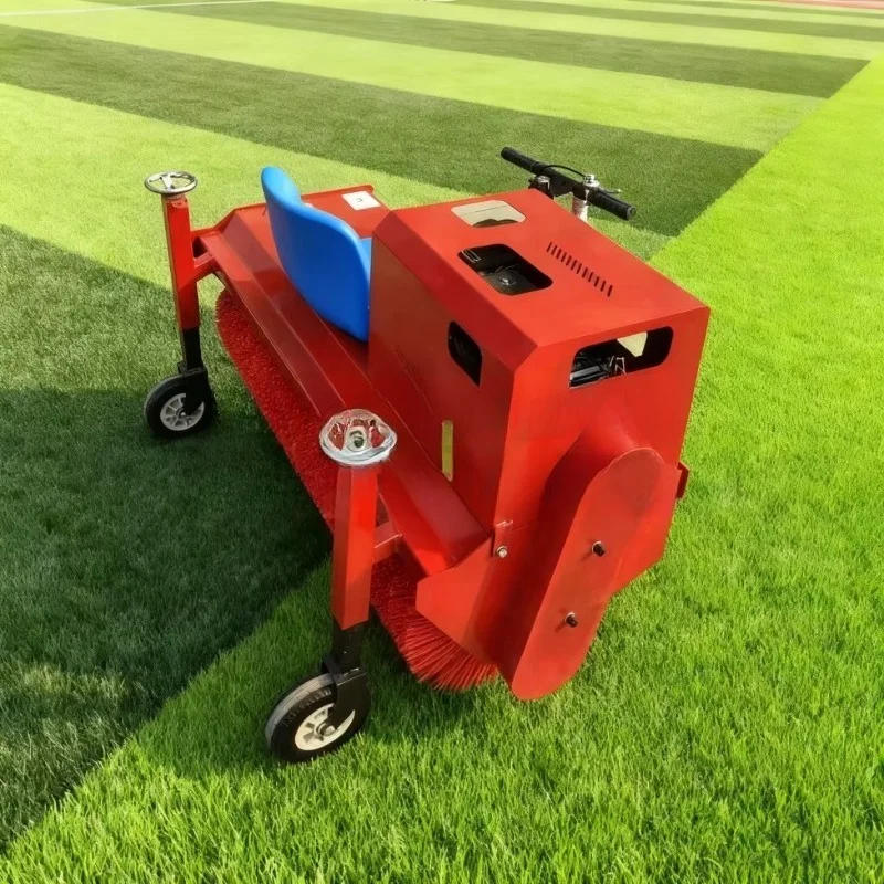 Football grass turf brushing machine