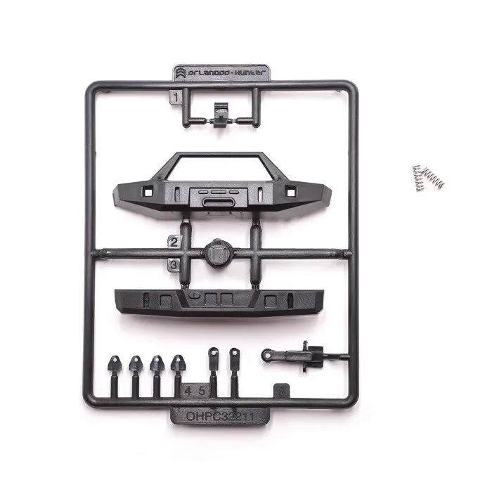 OH32P02 Tundra Front and Rear Bumpers Shell Mount Buckles 1/32 Orlando Hunt Model Car Parts SA0047