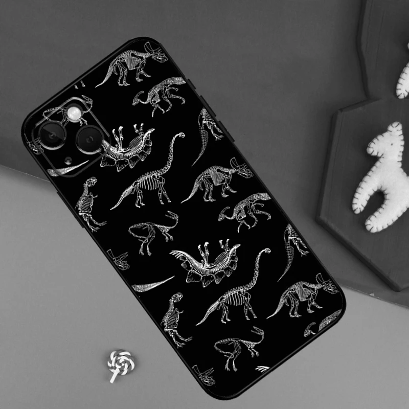 Dinosaur Fossil Paleontology Phone Case For iPhone 16 12 15 14 11 Pro Max XS X XR Plus Phone Case For iPhone 16 13 Pro Max