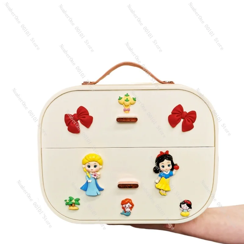 Children\'s hair accessories storage box Large capacity girl headgear multi-layer storage box Cute cartoon portable desktop