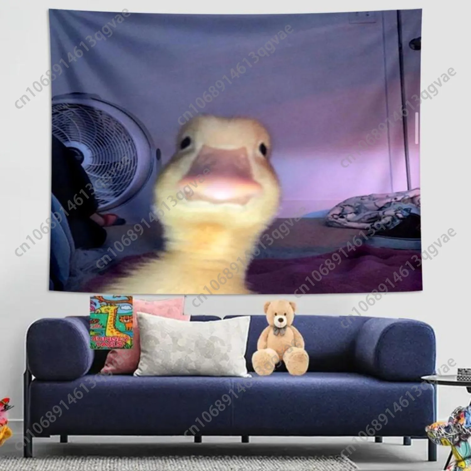 لطيف بطة نمط نسيج متعدد الحجم جميل ملون مضحك ديكور للتعليق على الحائط جدار الفن لغرفة المعيشة المنزلية ديكور مخصص