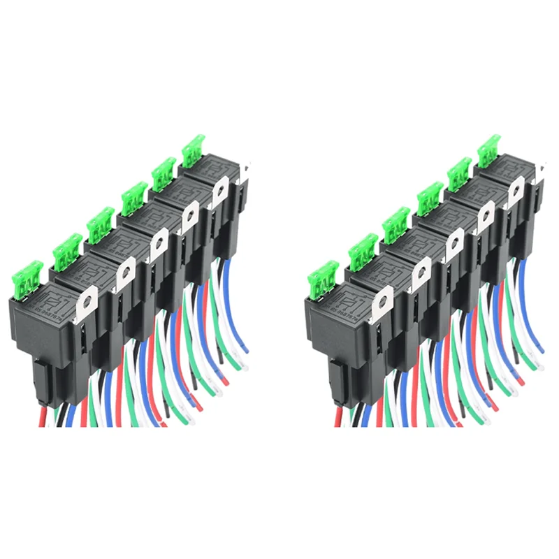 

AT21-12PCS 5-контактное SPST автомобильное электрическое реле 12 В 30 А автомобильный предохранитель реле переключатель жгут проводов автомобильные аксессуары