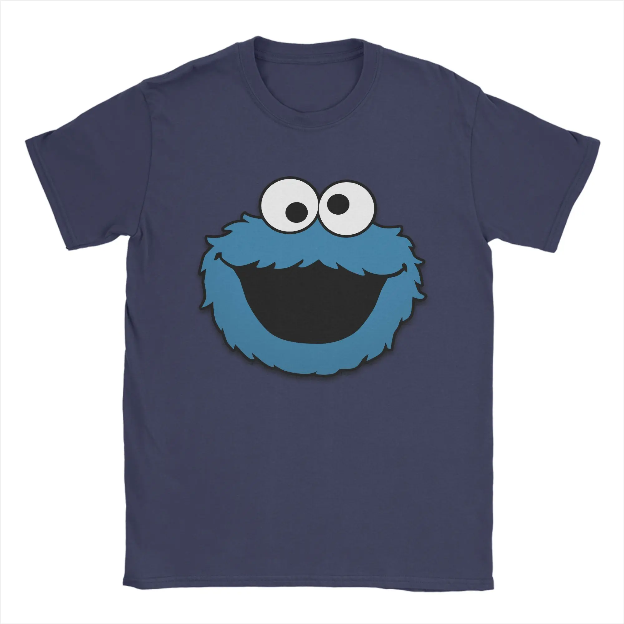 Anime Cookies Monsters Tshirt Unisex Cotton Tops Vintage Sesames Streets  SesameStreet Crewneck Short Sleeve
