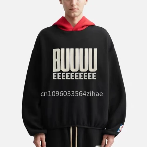 SS25 Sudaderas con capucha de marca de moda para hombre, sudaderas con logotipo de letra del equipo de baloncesto, sudaderas con capucha de algodón de gran tamaño de marca de diseñador para hombre