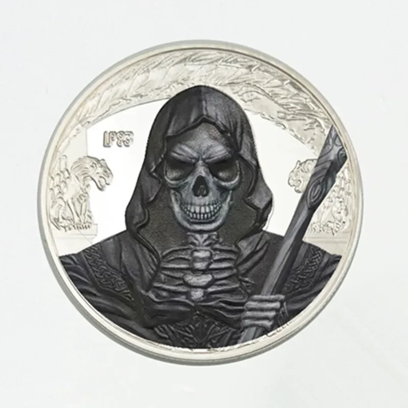 

5 pcs Black Ghost Scream Killer coins Silver Plated Evil Sprits Monsters Souvenir Decoration Coin