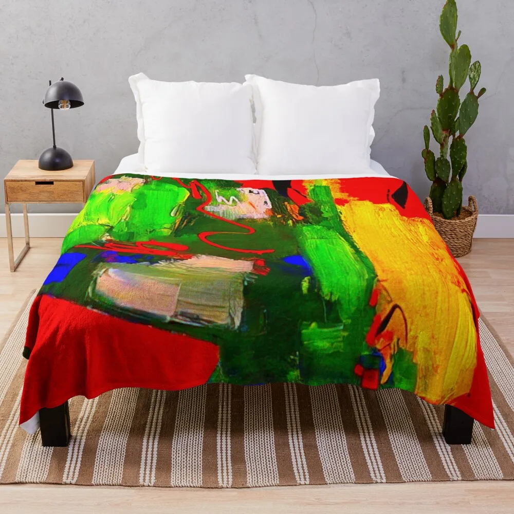 The Lark By Hans Hofmann Vibrante Edition Throw Blanket Summer Hairy Blankets