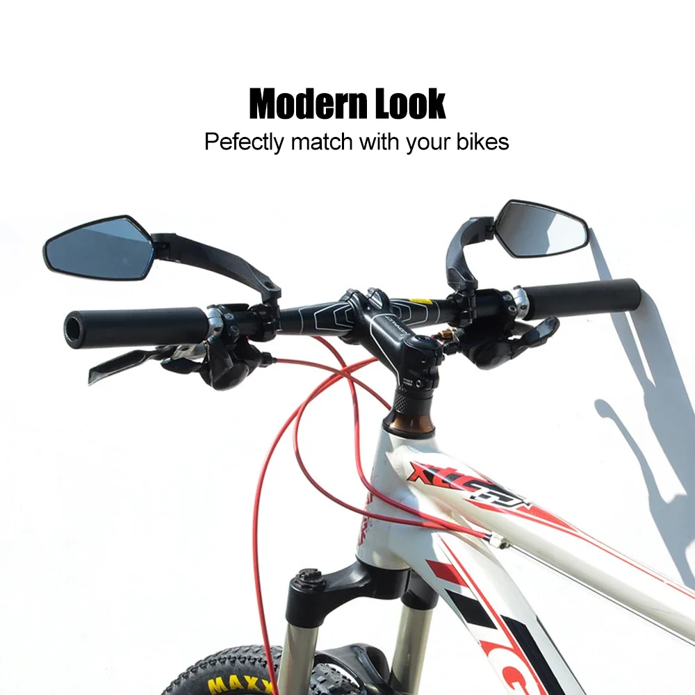 Bicycle Rearview Mirror Adjustable Left Right Mirror Motorcycle Handlebar Mirrors Bicycle Back Mirrors Bike Accessories