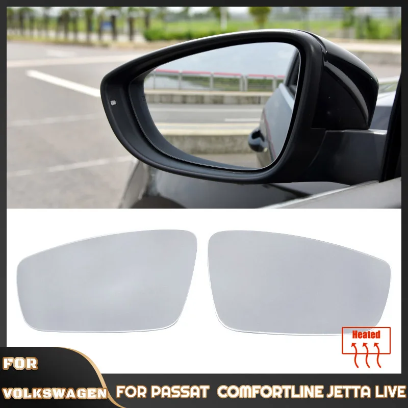 

For VW Jetta Mk6 2011-2018 Passat B7 2012-2015 Beetle 2012-2016 Left Right Door Side Wing Mirror Glass Heated anti dizziness
