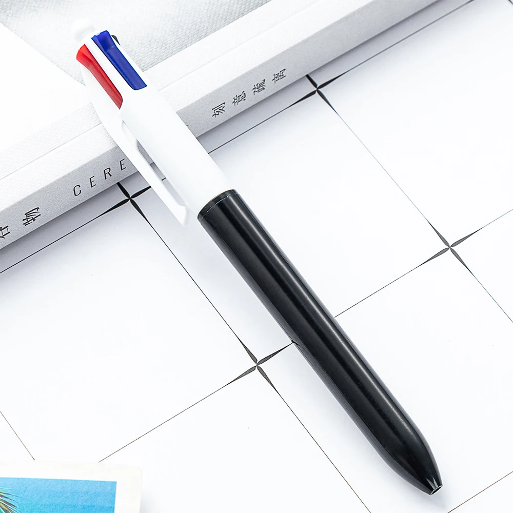1PC NEW 4 Color Pen Creative Colorful Retractable Ballpoint Pens Multifunction Pen For Marker Writing Stationery