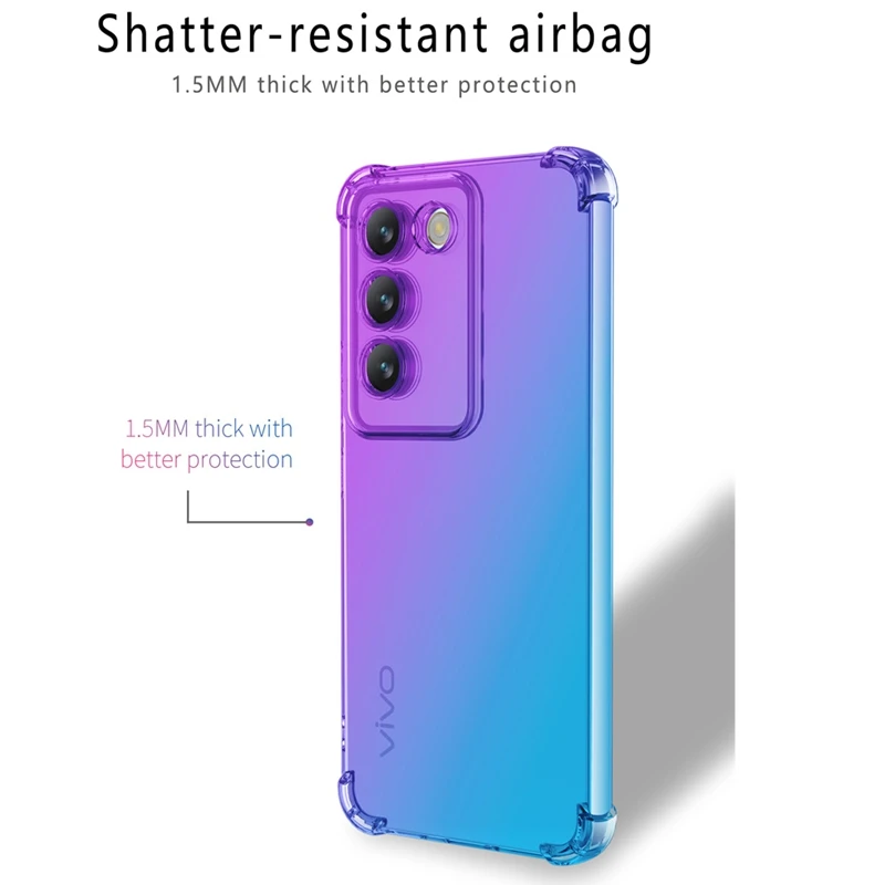 Shockproof Gradient TPU Case for VIVO V40 SE V30 Lite 5G V30e V29 V29e Protective Cover Fundas Coque Capa