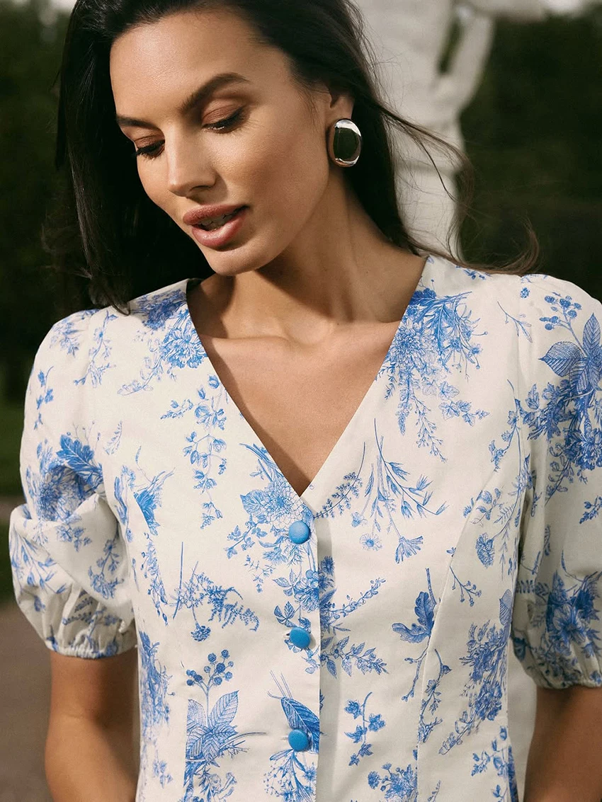 Marthaqiqi модная женская одежда для сна с короткими рукавами, ночные рубашки, сексуальная ночная рубашка с v-образным вырезом, платье до середины икры, зимние женские пижамы с принтом