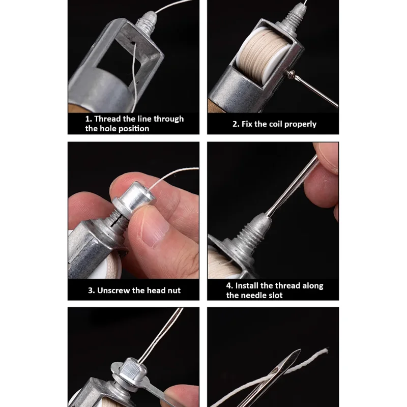 Fotografia 6: Conjunto Profissional de Agulhas de Costura em Couro, Ferramenta de Costura Rápida, Adequada para Reparos Manuais DIY, com 1 Conjunto de Agulhas