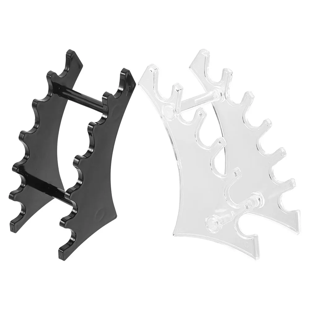 2 stücke Make-Up Trocknen Rack 6-Slots Horizontale Organizer Stift Display-ständer Kunststoff Pinsel Halter Für Make-Up Pinsel Pinsel stifte