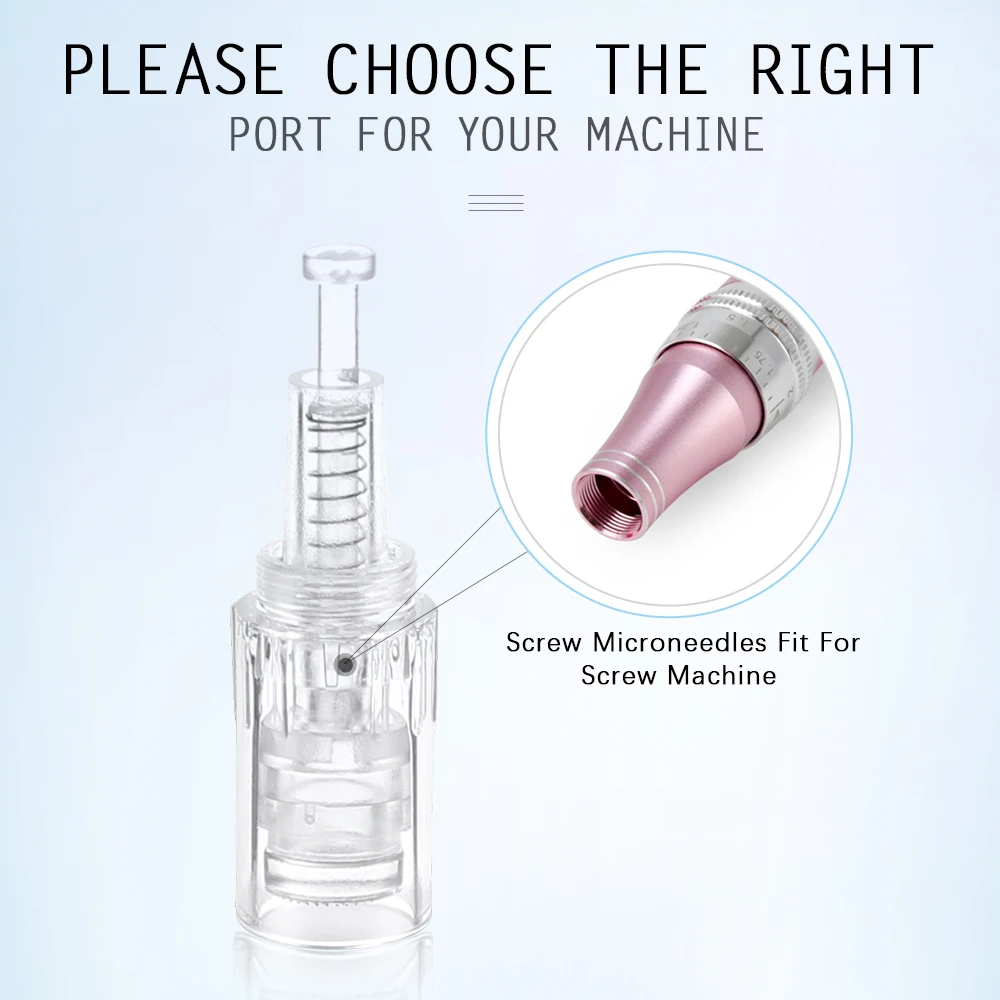 10 шт., картриджи с винтовыми микроиглами, штыковые картриджи для микроиглами для дермапена, электрическая Dr.Pen 9/12/24/36/42/ Nano игла