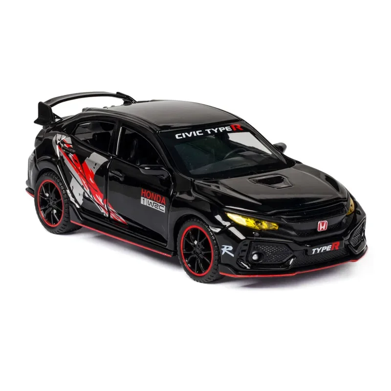 

1:32 Honda CIVIC TYPE-R гоночный автомобиль с граффити, модель автомобиля из сплава, издание, коллекционные автомобили, игрушка, подарок на день рождения для мальчика A108, миниатюрный Mo
