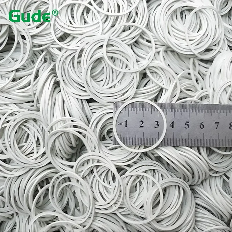 White High Elastic Rubber Bands Stretchable O Rings 15/20/25/32/40/50mm