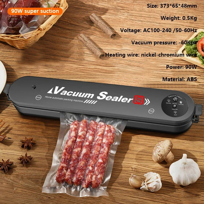 Automatic Commercial Household Food Vacuum Sealer w/15 Storage Bags