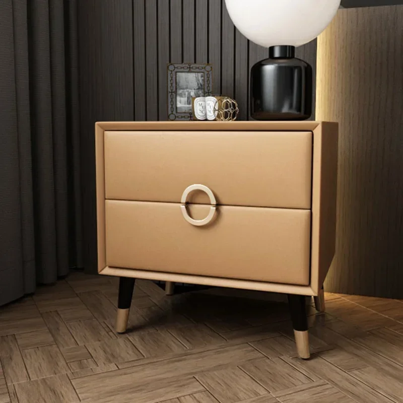 أدراج طبق الأصل منضدة فاخرة للتخزين المحمول، طاولة بجانب السرير بتصميم حديث، أثاث غرفة نوم من الخشب الذكي Mesa De Noche