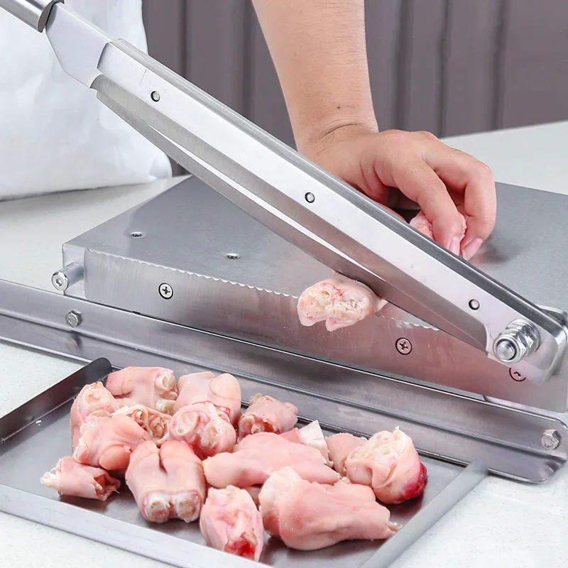 Máquina cortadora de huesos de acero inoxidable, cortador de carne comercial para el hogar, 14,5 pulgadas