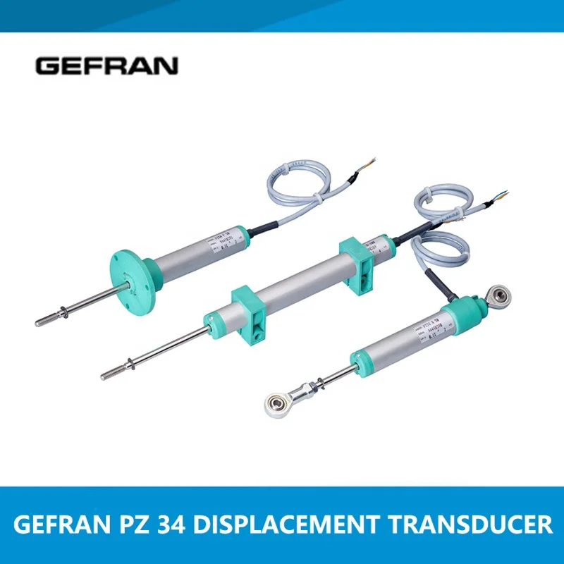 GEFRAN PZ34 FULL SERIES PZ-34-A-150 RECTILINEAR DISPLACEMENT TRANSDUCER WITH CYLINDRICAL CASE POSITION SENSOR TRANSDUCER