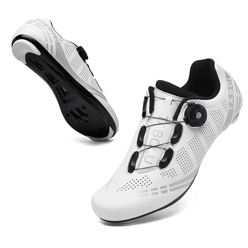 

Men's Cycling Shoes Road Shoes Bike Flat Bottom Competition Self-Locking Bicycle Shoes Carbon Fiber Road Bike Shoes