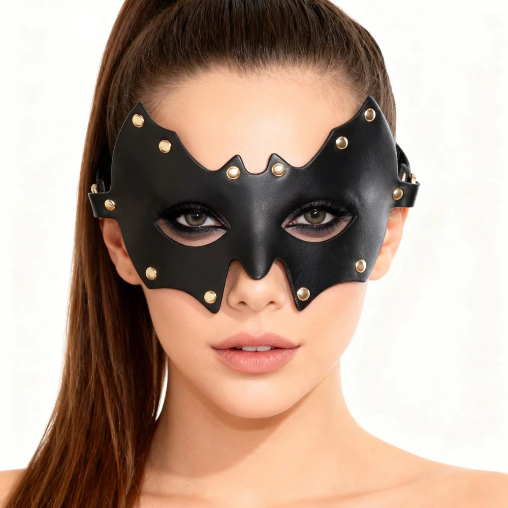 Erwachsene Fledermaus Form Auge Gesicht Maske Cosplay Frauen Männer Pu Leder Masken Halloween Maskerade Karneval Bar Dress Up Party Kostüm Requisiten