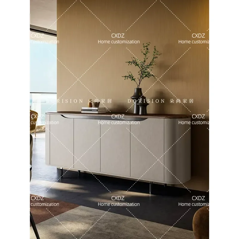 Modern Minimalist Entryway Shoe Cabinet Wall Mounted Storage Locker for Living Room Dining Area Light Luxury Tea Sideboard