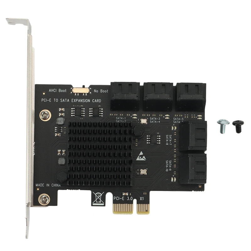 

SA3112J PCIE Adapter PCI-Express X1 To SATA 3.0 Expansion Card 6Gbps High Speed Add On Card W/ PCI-E X4 X8 X16