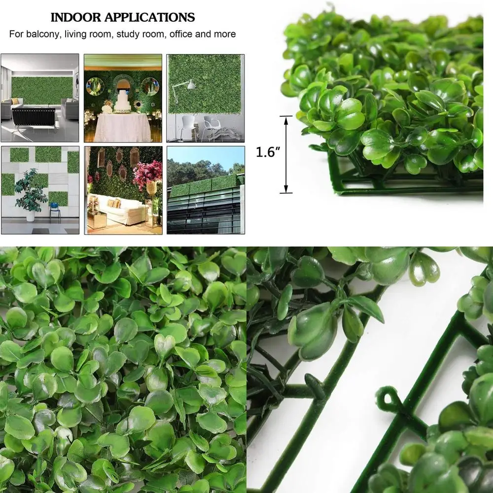 

Набор из 10 панелей искусственной травы 24x16 дюймов с УФ-защитой для создания зон приватности, живых изгородей, мероприятий и многого другого