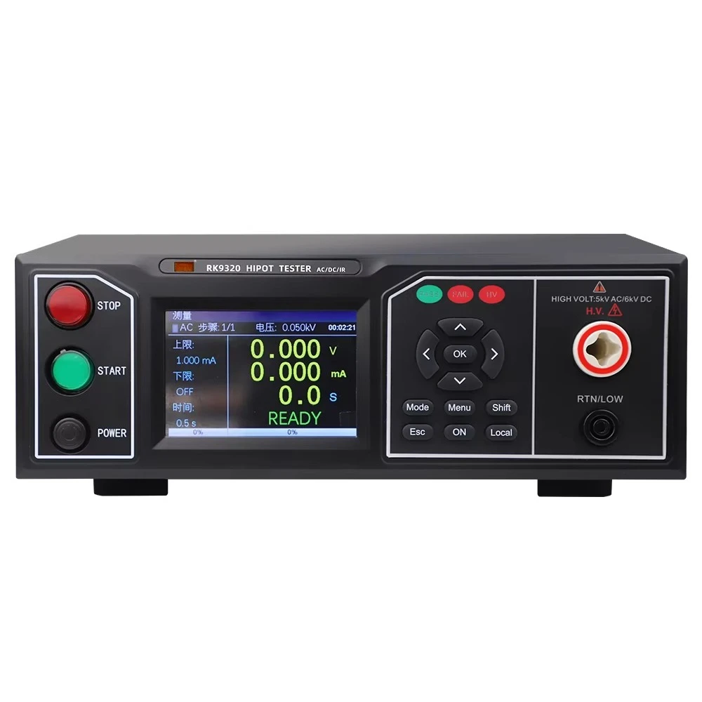 Programmed AC Voltage Tester RK9320B AC0.05kv 5kv AC20mA Processor RS232 RS485 USBDRV