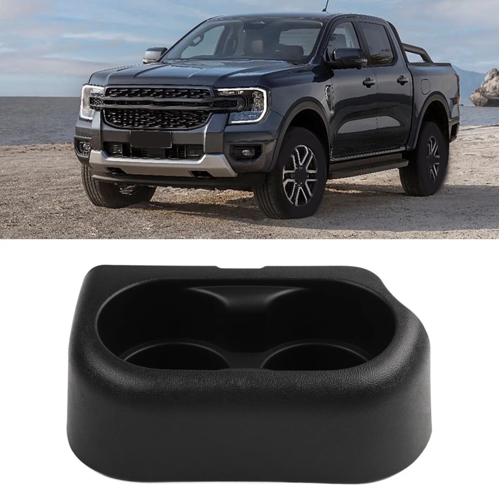 Vehicle Interior Front Split Replacement Part Black ABS Construction Black Finish Non-deforming Quick Install Vehicle