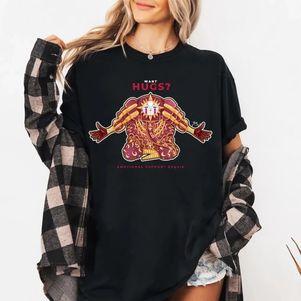 Esquie Clair Obscur Expedition 33 Camisa Esquie Want Hugs Tee Cool Gamer Gift Tee para él o sus hombres mujeres algodón manga corta