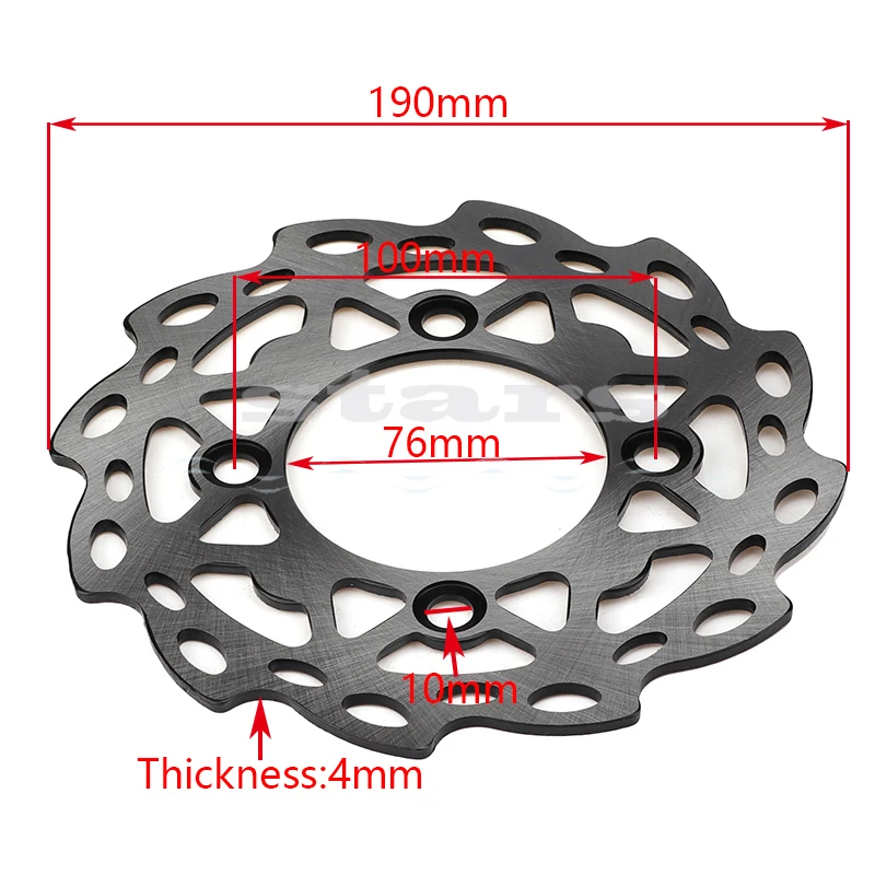 

Тормозной диск заднего колеса мотоцикла 190 мм для 125cc 140cc SDG аксессуары для питбайка