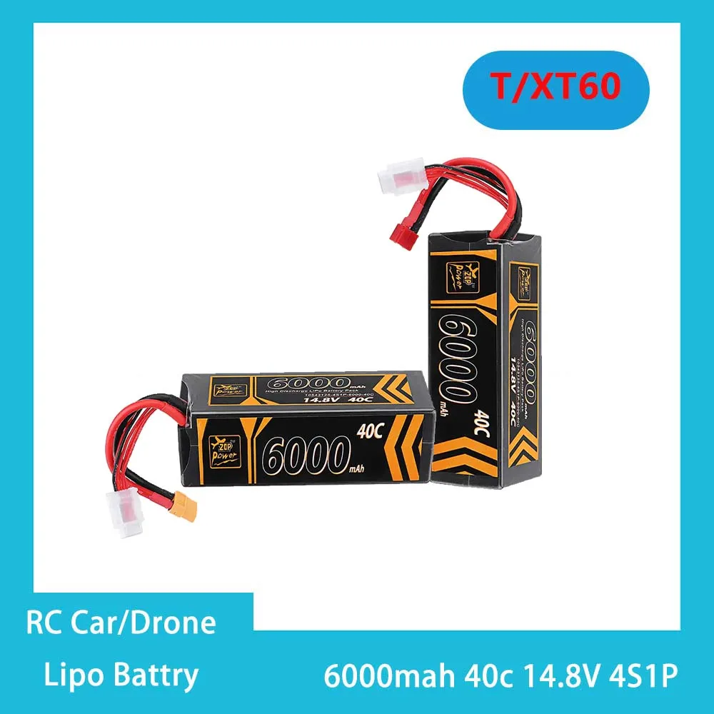 6000mah 40C 14.8V 4S1P  RC LiPo Battery For Remote Control Toys RC Helicopter Drone Car Airplane Quadcopter Boat Toys
