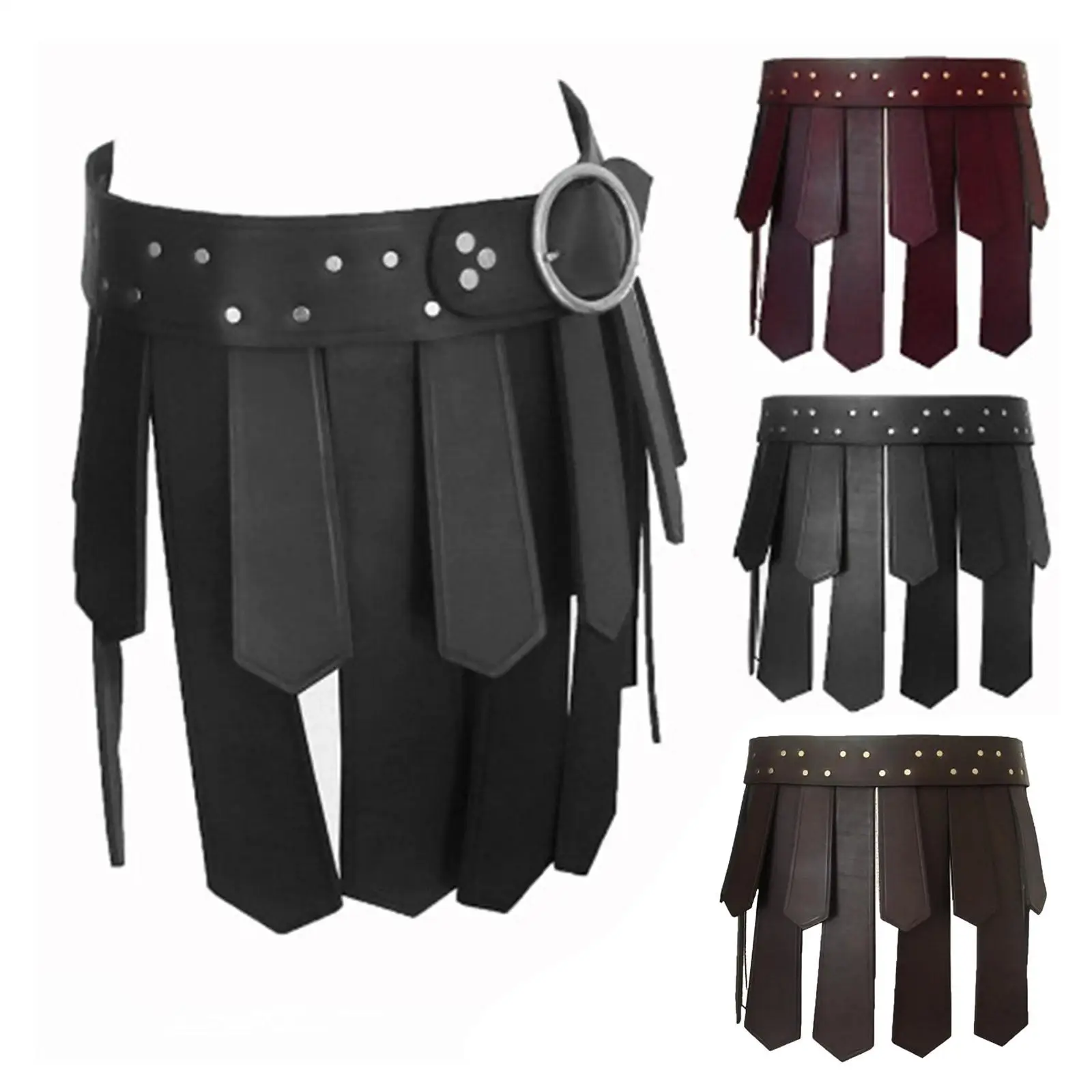 PU Leather Cosplay Accessories Roman Tassel Skirt Unique Stylish PU Leather Belt Themed Parties Adjustable . Party